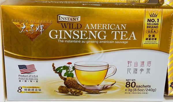 野山花 旗参茶 Prince of Peace Wild American Ginseng Tea 80 bags