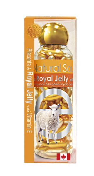 Lamb Placenta Facial Moisturizer with Royal Jelly & Vitamin E gelcaps